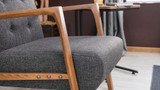 Wing Chair Kemer - tamno siva