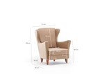Wing Chair Lola Berjer - Krem