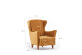 Wing Chair Lola Berjer - Zlato