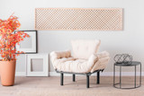 Wing Chair Nitta singl - Krem