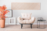 Wing Chair Nitta singl - Krem