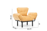 Wing Chair Nitta singl - Senf
