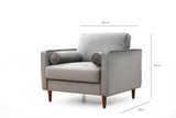 Wing Chair Obod - svijetlo siva Wing Chair Obod - svijetlo siva