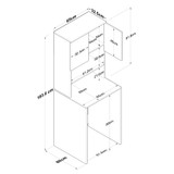 Ormar za veš mašinu KD101 - 1950 - Orah