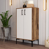 Ormar za cipele Prag - orah, bijela   a.g