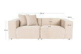 Sofa s 2 sjedala Lora 2 sjedala - breskva a.g