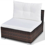 Vrtni Sofa Set 32 Kom Poli Ratan Smeđi