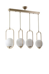 Luster Ahu 4 Lü Sıralı Beyaz Camlı Eskitme Sarkıt a.g