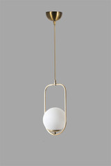 Luster Ahu Tekli Beyaz Camlı Eskitme Sarkıt a.g