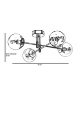 Luster Dolunay 4 Lü Eskitme Beyaz Camlı Avize a.g