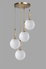 Luster Morino 4 Lü Tepsili Beyaz Camlı Eskitme Sarkıt a.g