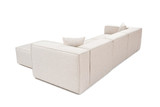 Kutna garnitura Lora (L1-O1-1R-POUFFE ) - Svijetlo smeđa a.g