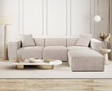Kutna garnitura Lora (L1-O1-1R-POUFFE ) - Mocha   a.g