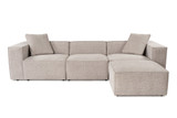 Kutna garnitura Lora (L1-O1-1R-POUFFE ) - Mocha a.g