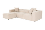 Kutna garnitura Lora (L1-O1-1R-POUFFE ) - Breskva a.g
