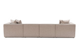 Kutna garnitura Sora (L1-O1-O1-1R-POUFFE ) - Pješčano bež a.g