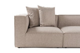 Kutna garnitura Sora (L1-O1-O1-1R-POUFFE ) - Pješčano bež a.g