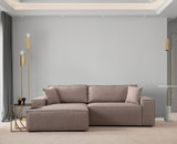 Kutna sofa-krevet Pırlo Lijevi kut - smeđa   a.g