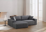 Kutna sofa-krevet Pırlo kut lijevo - tamno siva a.g