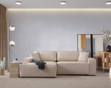 Kutna sofa-krevet Pırlo kut lijevo - Ecru a.g