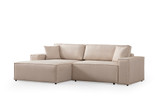 Kutna sofa-krevet Pırlo kut lijevo - Ecru a.g Kutna sofa-krevet Pırlo kut lijevo - Ecru a.g