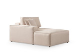 Kutna sofa-krevet Pırlo kut lijevo - Ecru a.g