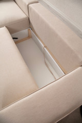 Kutna sofa-krevet Pırlo kut lijevo - Ecru a.g