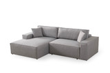 Kutna sofa-krevet Pırlo kut lijevo - svijetlo siva a.g