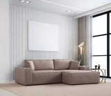 Kutna sofa-krevet Pırlo kut desno - smeđa   a.g