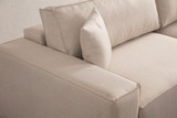 Kutna sofa-krevet Pırlo kut desno - Ecru a.g