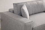 Kutna sofa-krevet Pırlo kut desno - svijetlo siva a.g