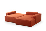 Kutna sofa-krevet Pırlo kut desno - narančasta a.g Kutna sofa-krevet Pırlo kut desno - narančasta a.g