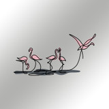 Ukrasni metalni zidni dodatak Flamingo S   a.g