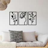 Ukrasni metalni zidni dodatak Cvijeće a.g