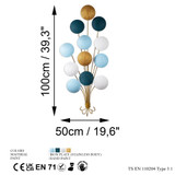 Ukrasni metalni zidni dodatak Mrlja a.g