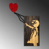 Ukrasni drveni zidni dodatak Banksy - 15-1 a.g