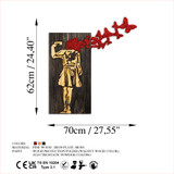 Ukrasni drveni zidni dodatak Banksy - 16-1 a.g