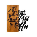 Ukrasni drveni zidni dodatak Prvo kava a.g