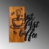 Ukrasni drveni zidni dodatak Prvo kava a.g