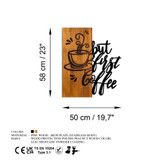 Ukrasni drveni zidni dodatak Prvo kava a.g