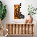 Ukrasni drveni zidni dodatak Paun a.g