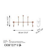 Metalna zidna kuka Iyon-C a.g