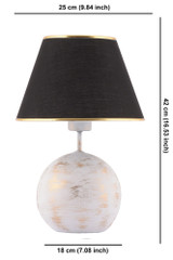 Stolna lampa Balon - crni, bijeli a.g