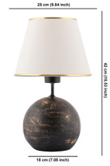 Stolna lampa Balon - bijeli, crni a.g