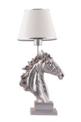 Stolna lampa Konj - bijeli, srebrni a.g