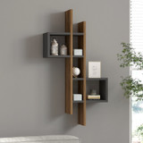 Zidna polica Emse - hrast, antracit   a.g