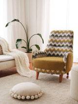 Wing Chair Zikzak - žuto   a.g