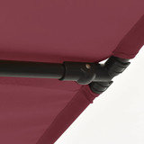 Vrtni suncobran s aluminijskom šipkom 180 x 110 cm bordo
