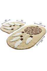 Set akrilnih otirača (2 komada) Rüya – smeđa.