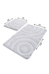 Set akrilnih otirača (2 komada) Talas – Bijela.